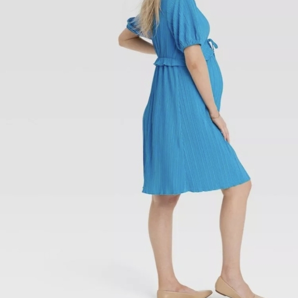 Blue Maternity Dress - Picture 2 of 2